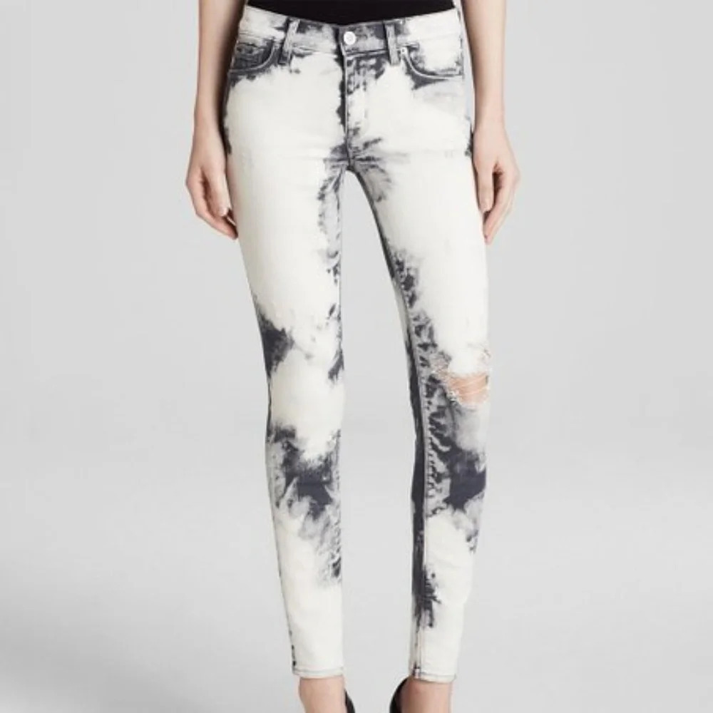 Hudson Distressed Acid Wash Mid Rise Nico Denim NWT